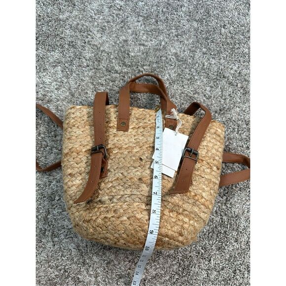 NWT XIX Palms Beachly The Shore Break Jute Insulated Picnic Cooler Backpack Boho - Picture 14 of 16